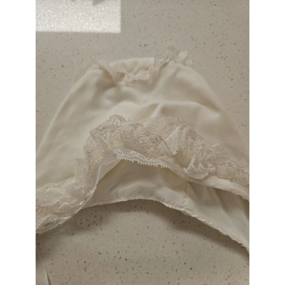Madonna Original Vintage Baby Christening Dress‎ Pleated White Lace 3 Pc Set